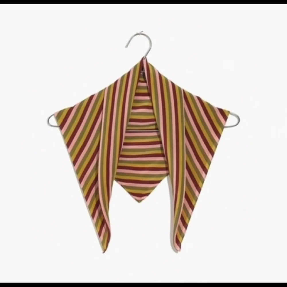 Madewell silk Skinny bandana Narrow striped